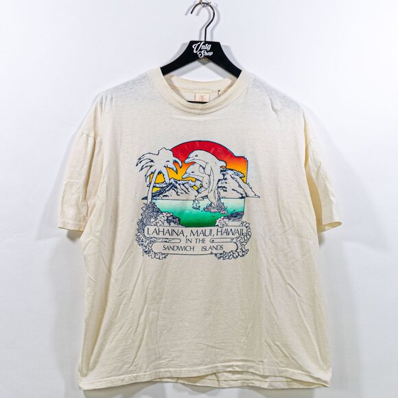 Pakalolo Weed Lahaina Maui Hawaii T-Shirt XL VTG 70s Surf Skater Hippie